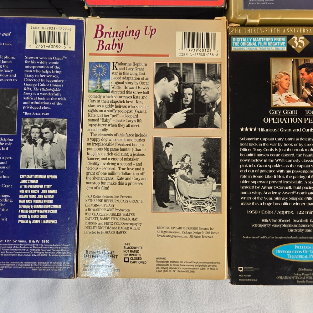 Cary Grant 6 VHS Movies North by Northwest Notorious Operation Petticoat Hepburn - Picture 7 of 9